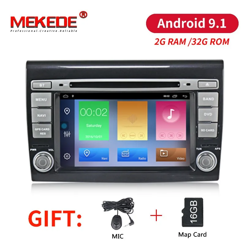 

4 core 2+32G Car Multimedia Player Android 9.1 CAR GPS radio stereo System For Fiat/Bravo 2007-2012 Radio am fm Wifi USB