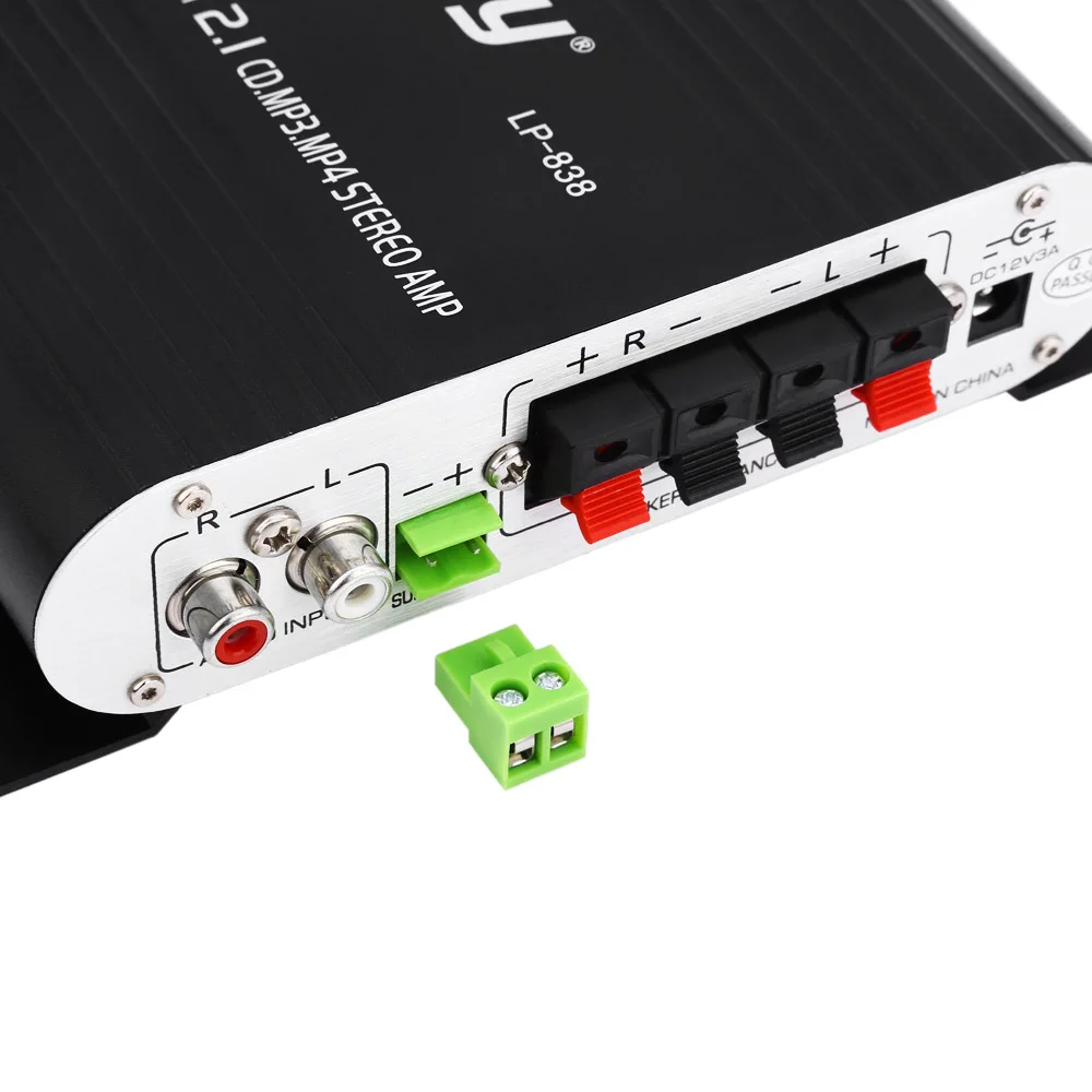 Lepy LP 838 Мощность усилитель Hi Fi 2 1 MP3 радио аудио стерео бас Динамик плеер для