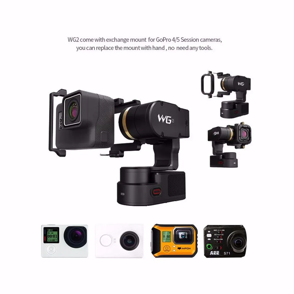 Feiyu WG2 3-осевой Водонепроницаемый ручной Камера карданный Стабилизатор Мини штатив-Трипод для камеры GoPro Hero5 4 Session мини Камера