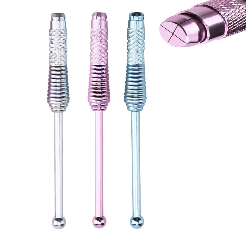 

Stainless Lock-Pin Device Needle Manual Permanent Makeup Embroidered Eyebrow Tattoo Pen Tebori Microblading Stainless Steel