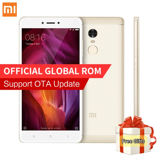 Глобальный версия xiaomi redmi note 4 qualcomm 3 ГБ 32 ГБ смартфон snapdragon 625 octa core 13.0mp камера отпечатков пальцев поддержка ota
