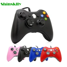 USB Wired Joypad Gamepad For Microsoft Xbox 360 Console Wired Controller Black White Pink Red Blue