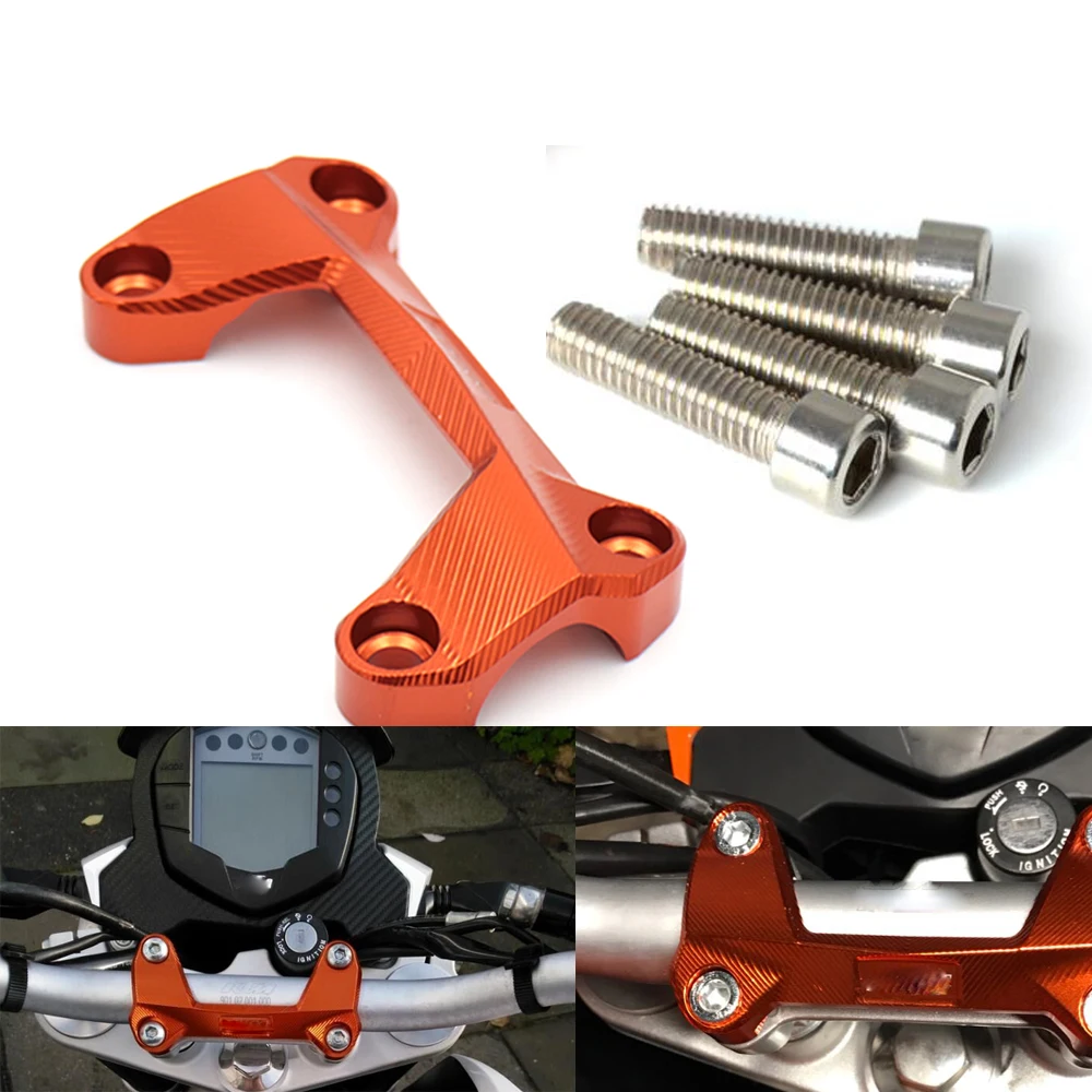 evomosa CNC Aluminium Handlebar Risers Top Cover Clamp Bar Mounting