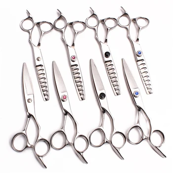 

Professional Pet Scissors 6" JP 440C Customize Logo Dog Shears Straight Scissors Thinning Shears Grooming Scissors Add Bag C9022