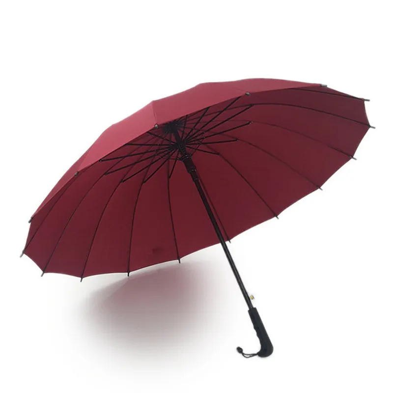 Ветрозащитный складной автоматический зонт от дождя для женщин, роскошные большие ветрозащитные зонты от дождя для мужчин, открытый зонтик с кнопкой - Цвет: Red Wine
