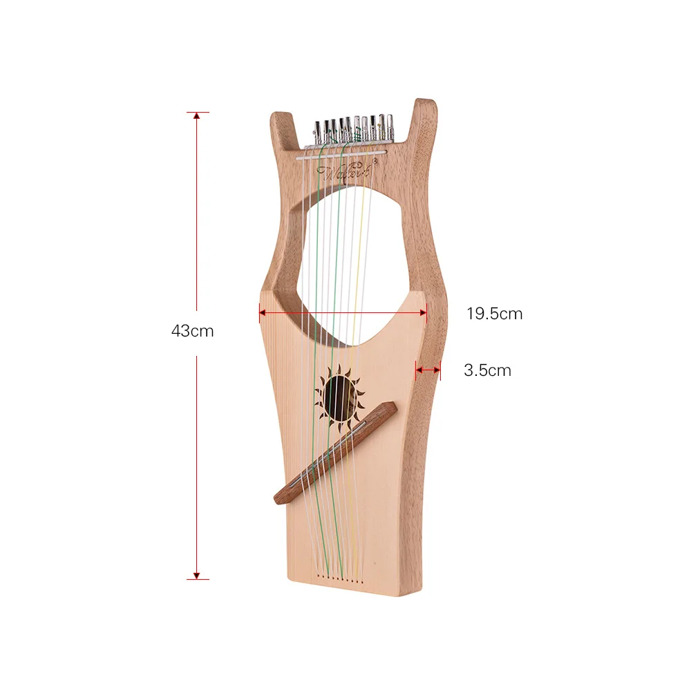 10-String деревянные Lyre harp нейлоновые струны ели Topboard бука древесины Backboard струнный инструмент с сумкой для переноски WH01/WH02/WH03