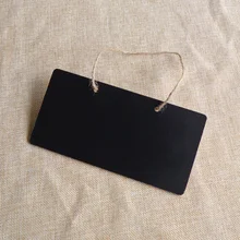 1 шт. прямоугольная деревянная доска ценник канцелярские письменная доска сообщений подвесная меловая доска с веревка для подвешивания 18x9x0,3 см