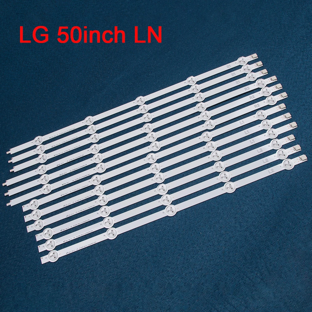 12 шт. (3R1 + 3L1 3R2 3L2) 50 дюймов LG ТВ подсветка полосы наборы &quotROW2.1 Rev 0 4 | Лампы и