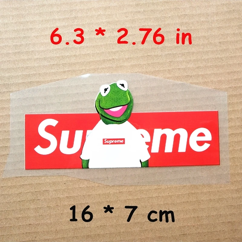 

2019 New Fashion Hot fix sticker 3D silicone heat transfer hot stamping clothing bag iron on patches print cartoon pictures frog