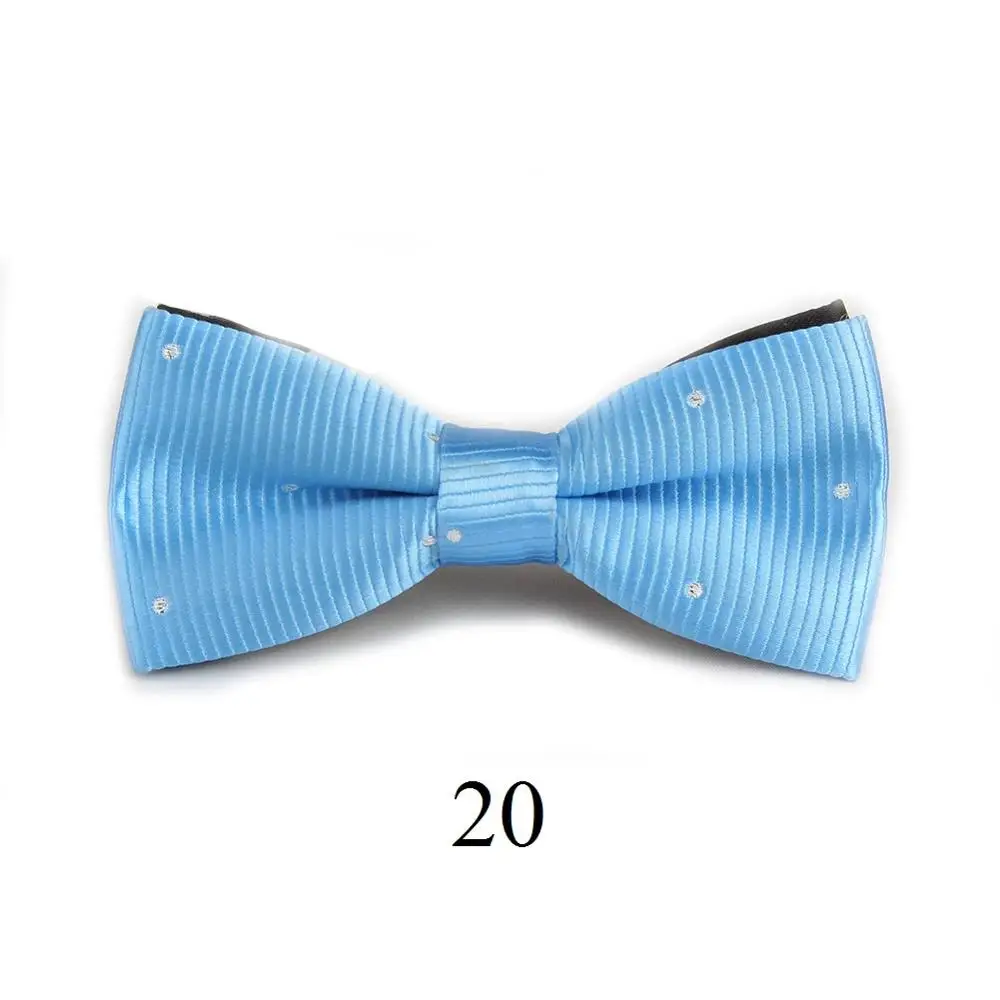 HOOYI/галстуки-бабочки для мальчиков; детские галстуки в полоску; галстук-бабочка в горошек для детей; вечерние галстуки с рисунками; подарок; маленький размер - Цвет: 20