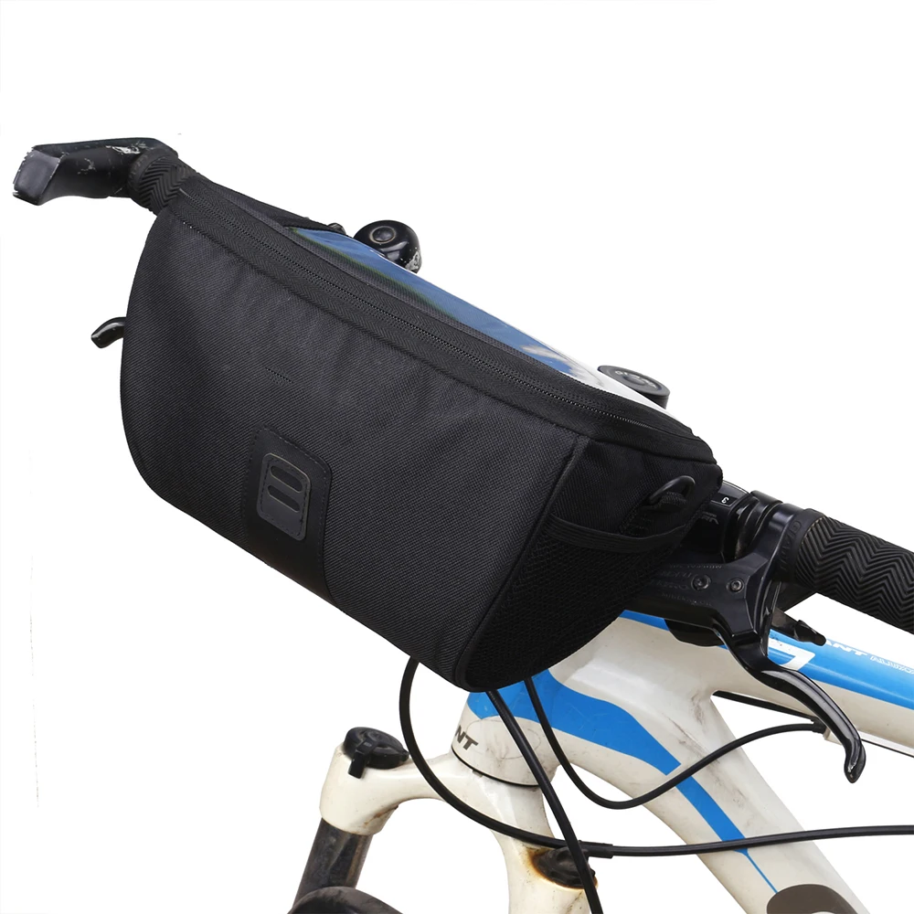 

Multi-functional Bicycle Handlebar Bag with Touchscreen Pocket Cycling Front Frame Bag Pack Crossbody Shoulder Bag