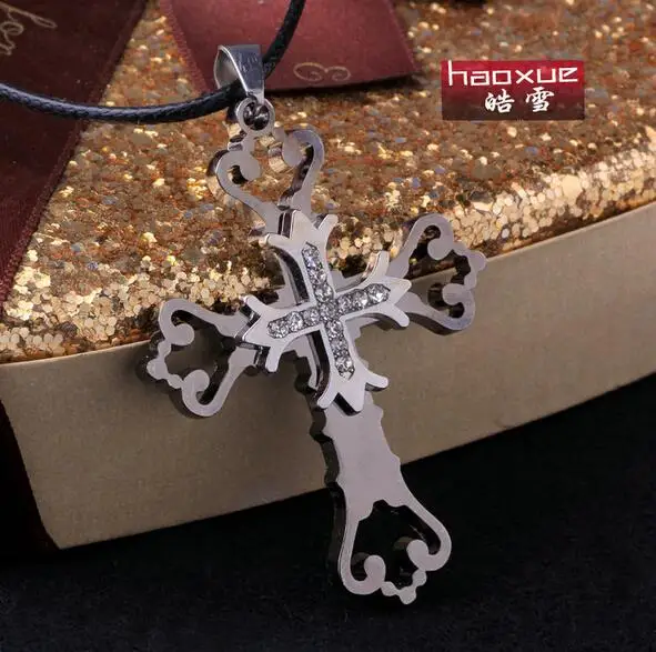 

1pc Christmas Gift 316l Stainless Steel Cross Necklace for men women, Fashion Jewelry, Wholesale