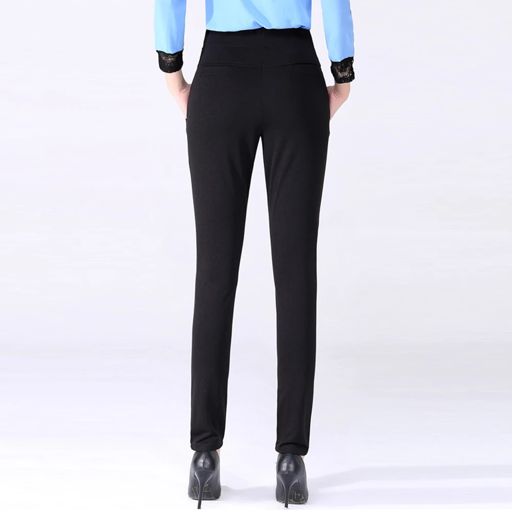 New Plus Size Women High Waist Pants Loose Stretch Harem Pants Female Casual Long Trousers Classic Pleated Pocket Office Pants Pants