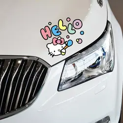 Aliauto автомобиль-Стайлинг Забавный рисунок «Hello Kitty» дует Пузыри симпатичный автомобиль этикета Стикеры Интимные аксессуары для Ford Focus Volkswagen