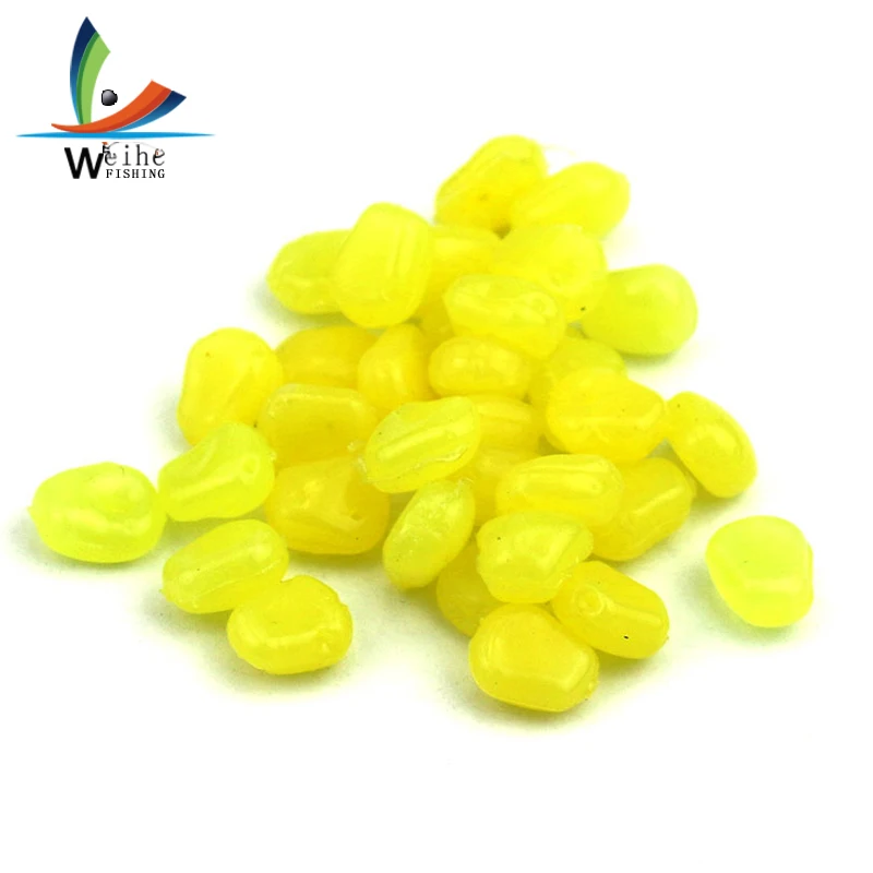 100PCS/Lot Fishing Floating Pop up coarse corn lure for Carp Soft fishing smell Yellow Corn Baits | Спорт и развлечения