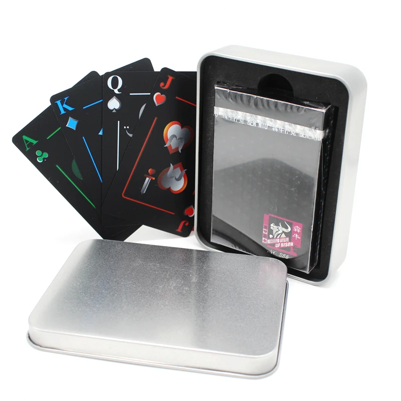 Новое поступление Жестяного металла коробка водонепроницаемый ПВХ покер игральные карты Новинка Высокое качество Коллекция настольная игра подарок прочный