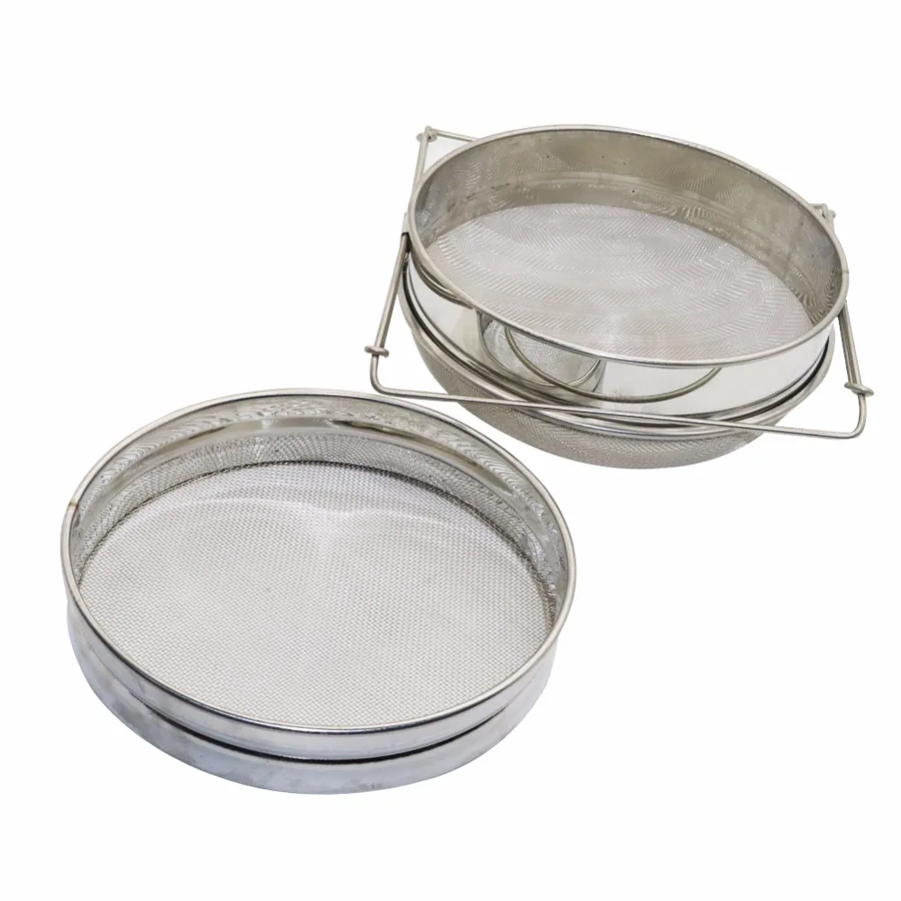 80/100 Mesh Stainless Steel Honey Strainer Filter Ultra-fine Double Screen  Sieve Honey Filter Mesh Net Beekeeping Equipment Tool