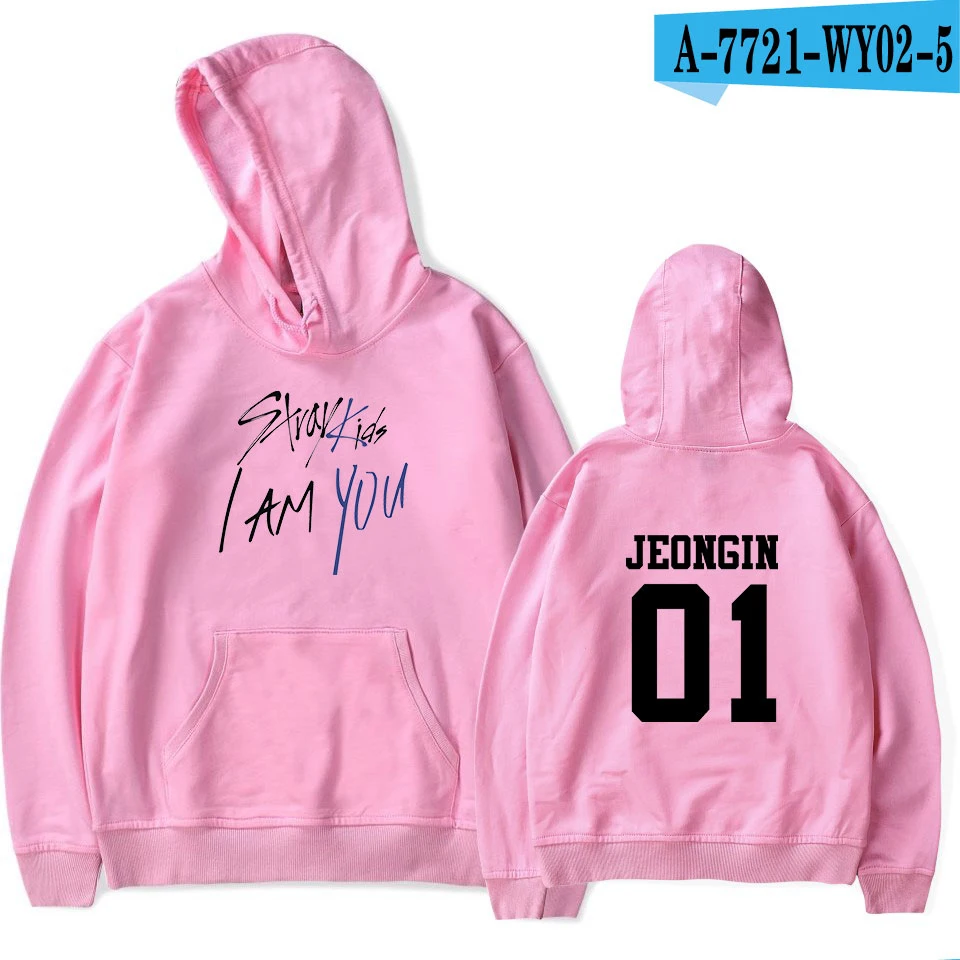 LUCKYFRIDAYF/Коллекция года; модные теплые женские толстовки в стиле унисекс с капюшоном в стиле «I Am You Idol»; толстовка в стиле хип-хоп - Цвет: pink