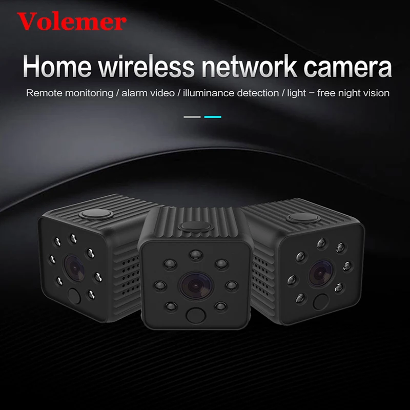 

Volemer Newest Mini Camera 140 Wide Angle HD Video Camera IR Night Vision Wi-Fi Audio Video Recorder Portable Mini Camcorder