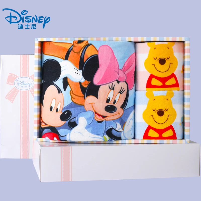 Disney 3 шт. полотенце для лица Микки и Минни банные полотенца подарочная упаковка 100%