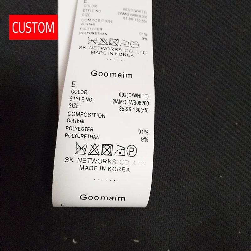 

Thermal Printing Labels for Clothing, Sewing on Clothes, Garment Cloth Care, Printed Washing Labels, Custom