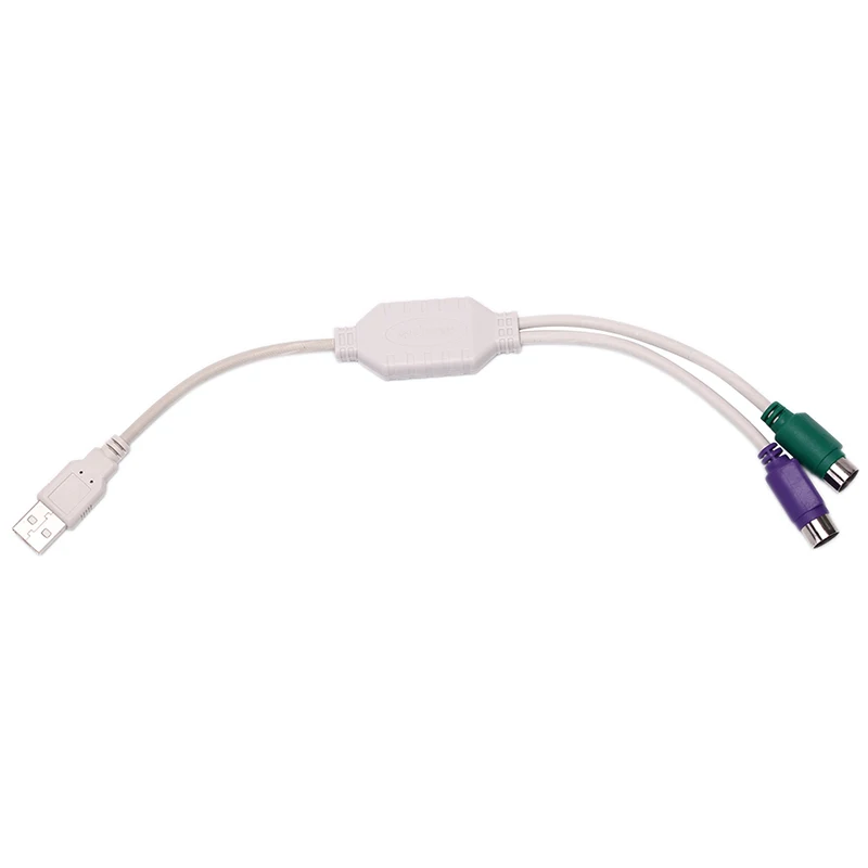 1 шт. кабель USB папа Двойной PS/2 PS2 мама конвертер адаптера клавиатуры