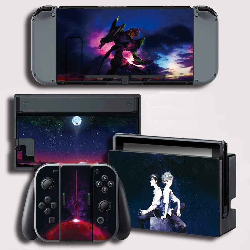 Виниловая Защитная Наклейка для EVA Evangelion для консоли nintendo Switch NS+ контроллер+ подставка-держатель защитная пленка