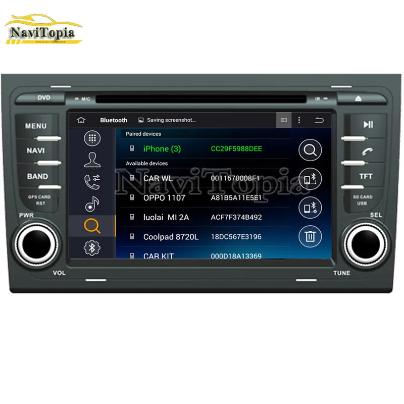 Excellent NAVITOPIA 4G RAM 64G ROM PX6 Six Core Android 9.0 Car DVD Player GPS Navigation for Audi A4 2002-2008 for SEAT EXEO 2010- 5