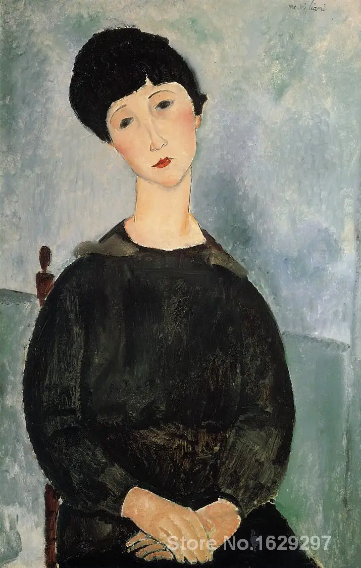 

Portrait art abstract Seated Woman with Child by Amedeo Modigliani High quality Handmade
