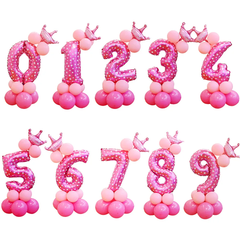 

1Set Digital Balloons Number Foil Balloons Birthday Wedding Christmas Festival Party Decor Supplies Air Balloon
