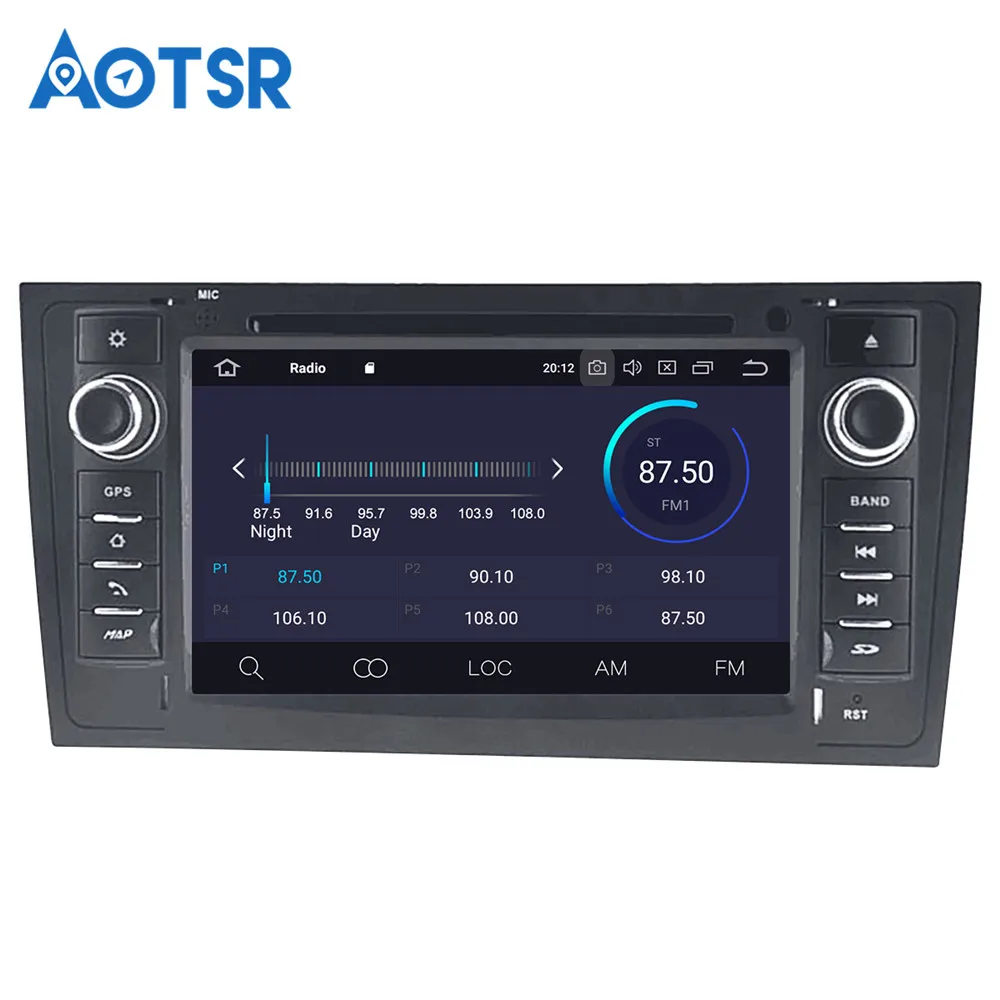 Автомобильный DVD плеер 8 ядер Android 9 0 GPS навигация для AUDI A6 мультимедийный Allroad 2000 2006