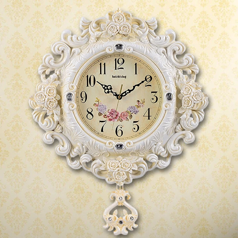 Crafts Arts Home decoration Sea star 20 inch European retro swing clock room simple fashion font