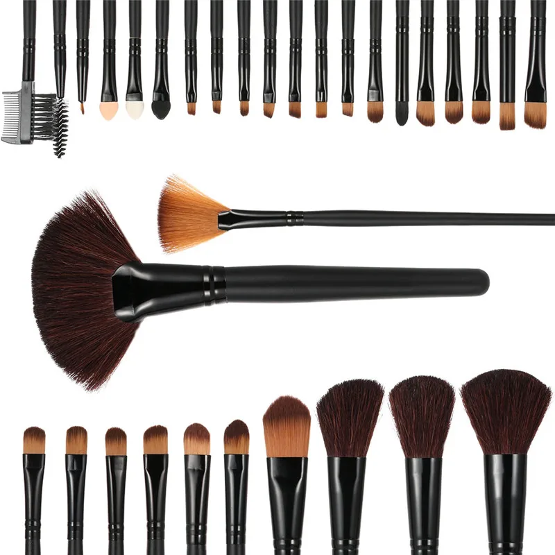 

32Pcs Makeup Brush Set Powder Foundation Eyeshadow Make Up Brushes Soft Cosmetics Brush Tool With PU Leather CaseHK60