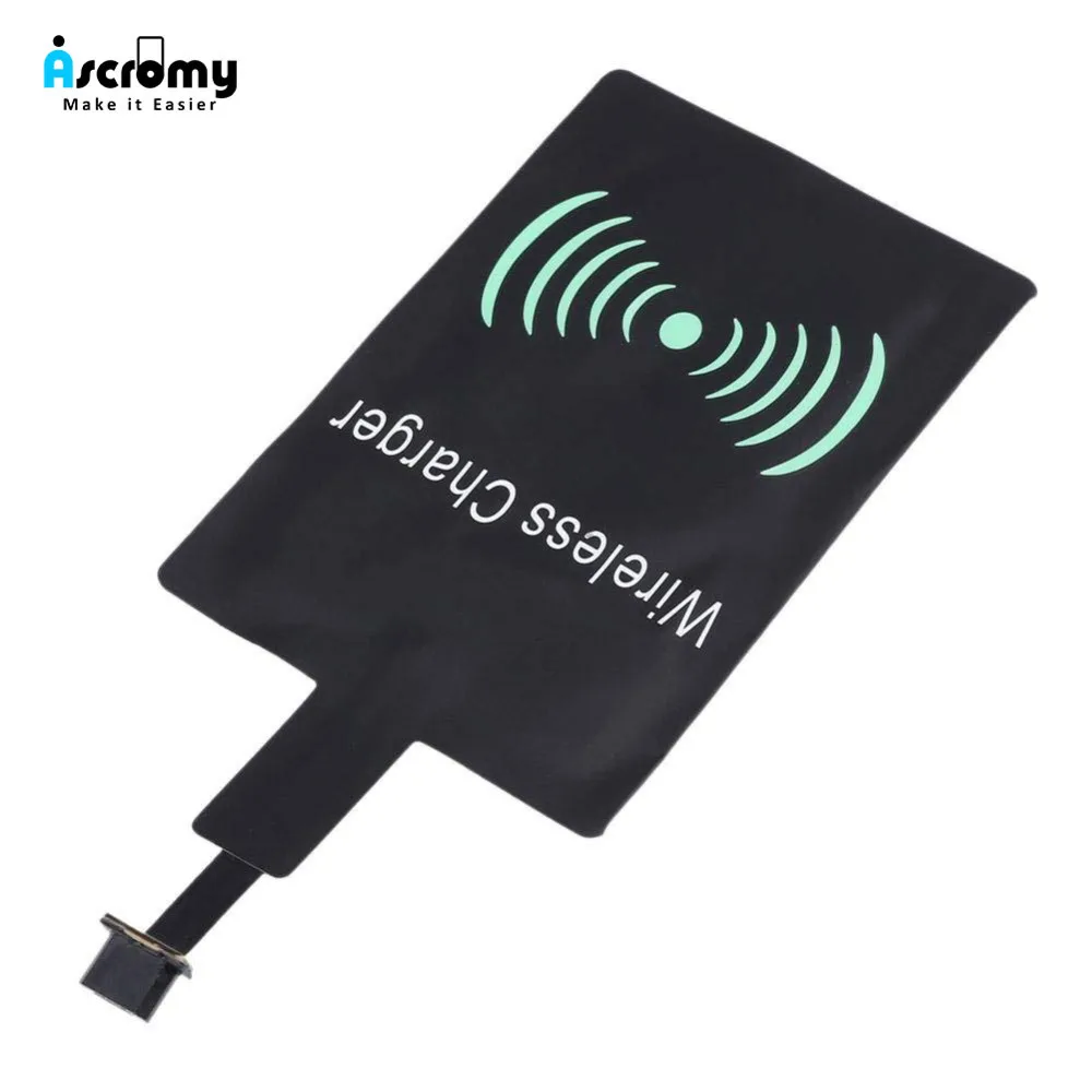 Беспроводной зарядный приемник Ascromy Micro USB Qi адаптер для Xiaomi Redmi Note 6 Pro 6A Huawei P Smart Honor