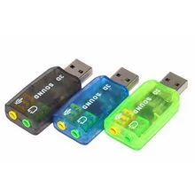 5,1-Channel w USB Звуковая карта Внешний 3,5 мм разъем для наушников и микрофона интерфейс компьютера стерео микрофон аудио USB конвертер