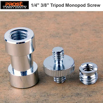 

New 6-in-1 1/4" 3/8" Tripod Monopod Screw Mount Light lamp Bracket Holder Camera Spigot Stud Convert Adapter metal