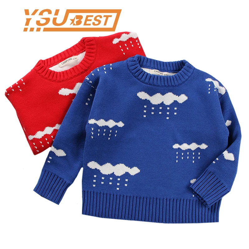 

Spring New Boys Sweaters Knitting Cloud Rain Pattern Casual Boys Pullovers Spring Winter Sweater Girls Kids Baby Boys Clothing