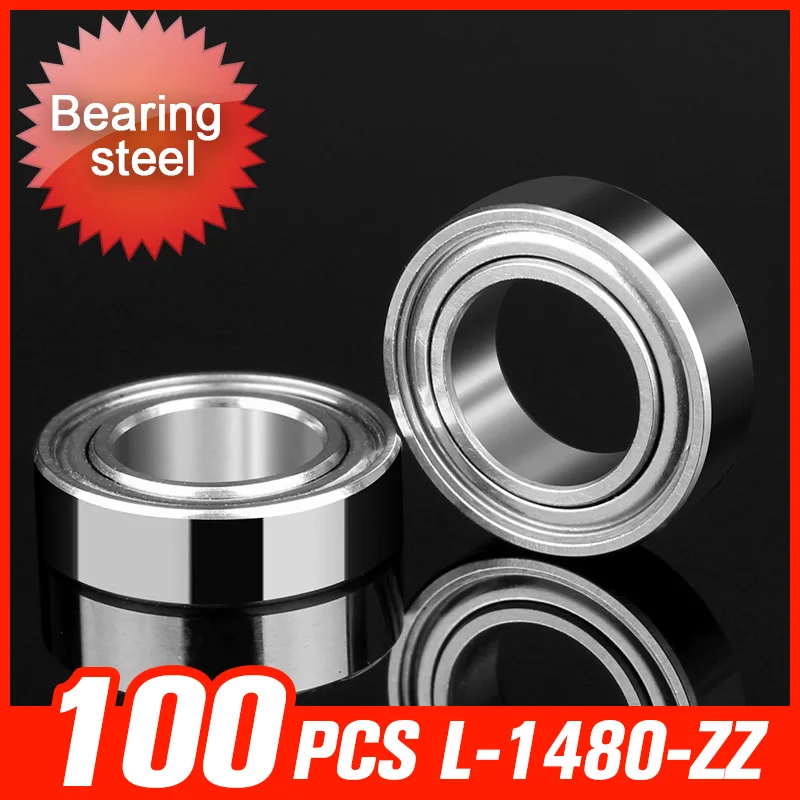 

100pcs L-1480ZZ Bearing 14x8x4mm Bearing Steel Bearings For Transport Machinery Automation Equipment Hardware Tool Accessories