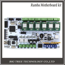 Free Shipping 3D Printer Start Kits Mother Board BIQU Rumba Board With 6pcs A4988 Stepper Driver 6pcs Heatsink