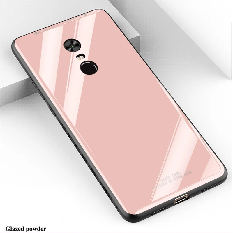для For Xiaomi Redmi Note 4X Чехол роскошный глянцевый закаленное Стекло чехол на ксиоми