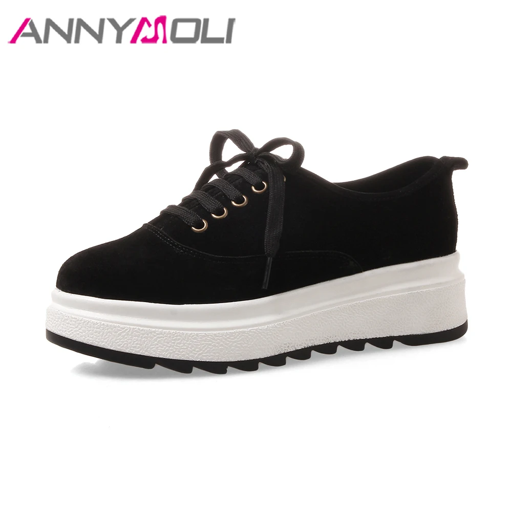 Aliexpress.com : Buy ANNYMOLI Genuine Leather Shoes Women