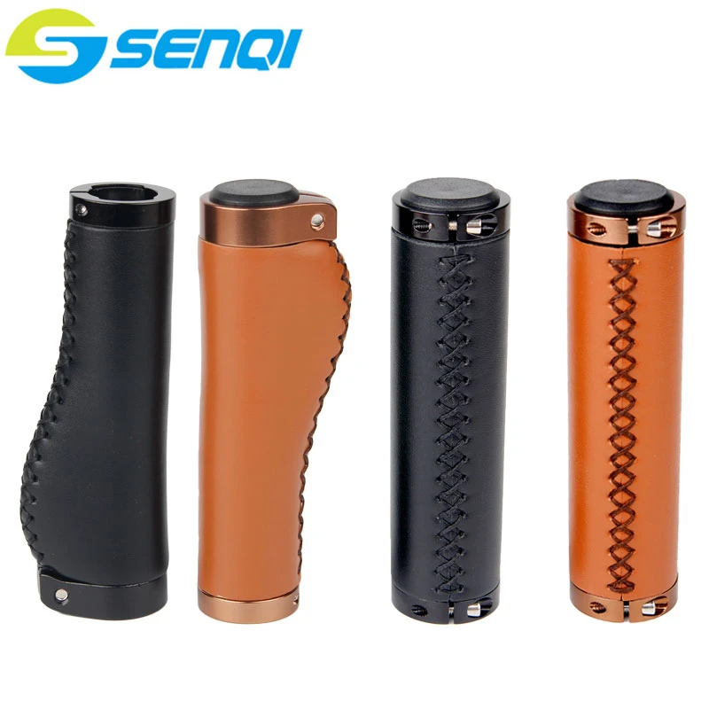 leather bike handle grips