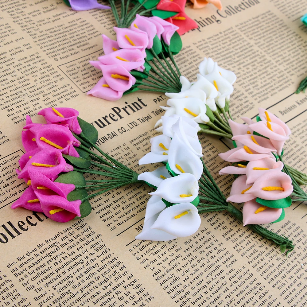 12x mousse Calla fleur artificielle bouquet bricolage scrapbooking décor