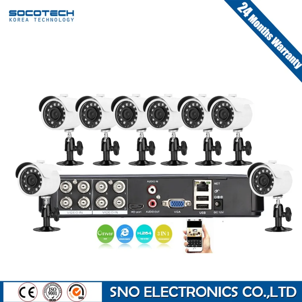 SOCOTECH 8CH 1080N HDMI DVR Full HD 1080P Outdoor Security Camera System CCTV Video Surveillance DVR Kit AHD Camera Set