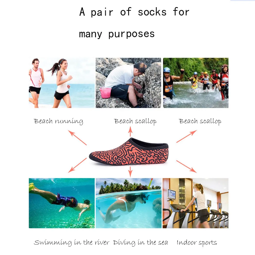 Men Women Water Shoes Swimming Shoes Solid Color Summer Aqua Beach Shoes, Seaside Sneaker Socks Slippers For Men, Zapatos Hombre