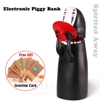 

New Plastic Money Box Electronic Piggy Bank Spirited Away Faceless Eat Coin Automatically For Kids Birthday Christmas Gift