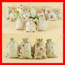 200 шт/лот) напечатанный мешок ткани подарок