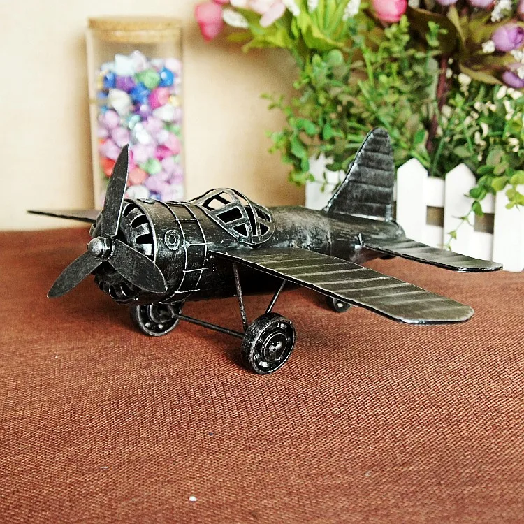 World War II Special offer Retro style Crafts ornaments Iron metal airplane model Gift desk decoration vintage home decor