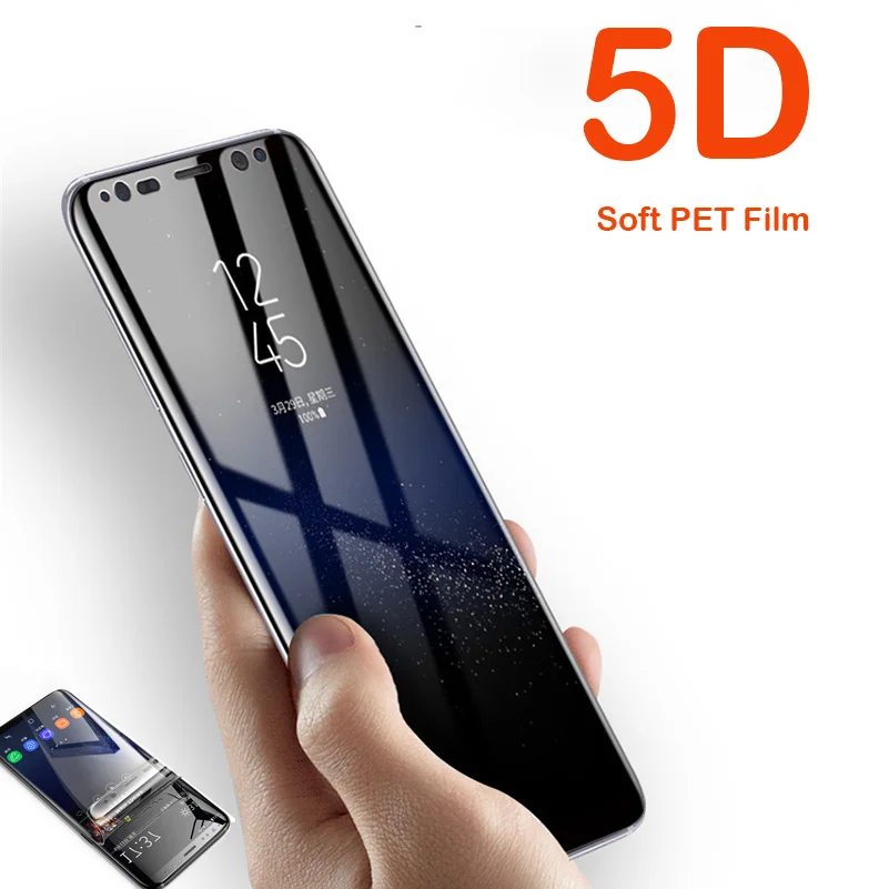 3D мягкий клей Pet пленка для Samsung Galaxy S9 Plus S8 + Защитная крышка экрана Note 8 S6 S7 Edge 4D 5D