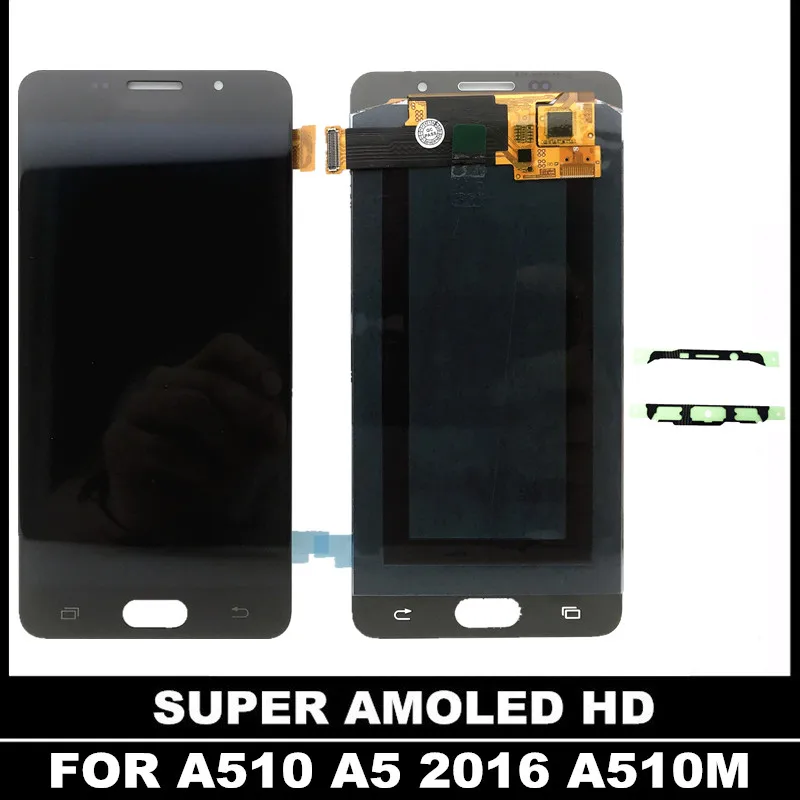 

AMOLED LCD Replacement For Samsung Galaxy A5 2016 A510 A510F A510M A510FD Tested LCD Display Touch Digitizer Screen Assembly